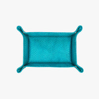 Havana Snap Tray in Blue top view~~Color:Blue~~Description:Opened