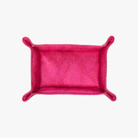 Havana Snap Tray in Pink top view~~Color:Pink~~Description:Opened