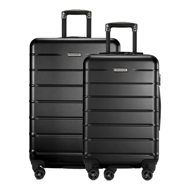 Ricardo Beverly Hills Cambria Cambria Hardside 2-Piece Set (20" Carry-on & 25" Medium Checked) Black Pearl