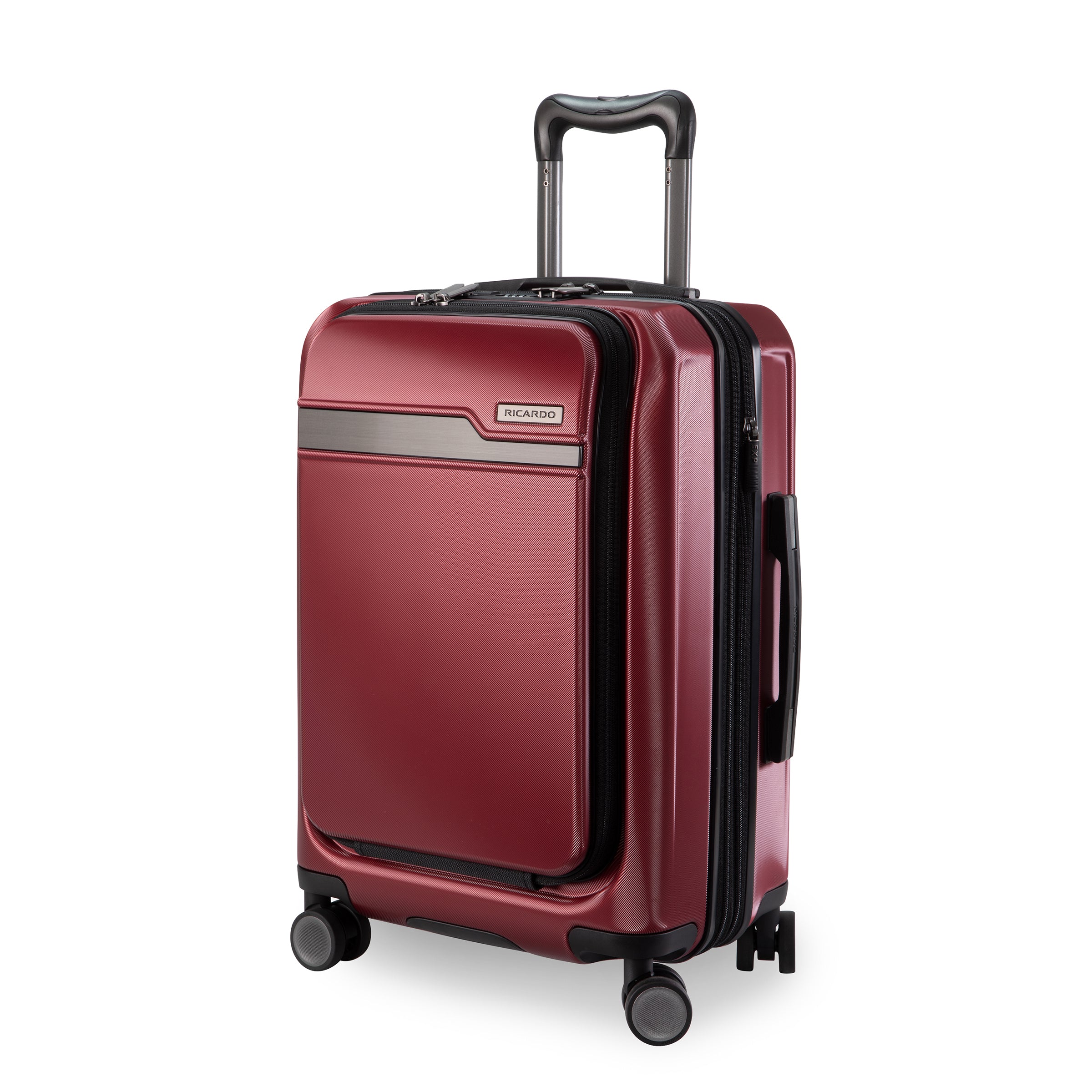Ricardo Beverly Hills Brentwood Brentwood Hardside FastAccess Front Opening Carry-On Expandable Spinner Crimson