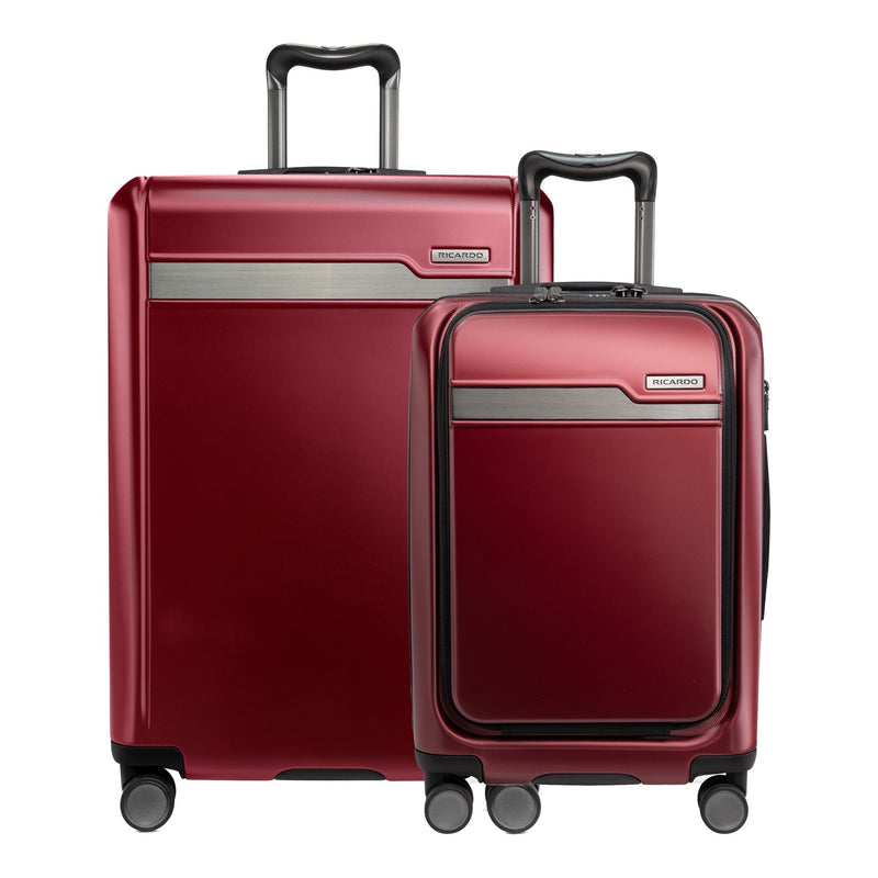 Ricardo Beverly Hills Brentwood Brentwood Hardside 2pc Set (21" FastAccess Carry-On & 25" Medium Check-In) Crimson