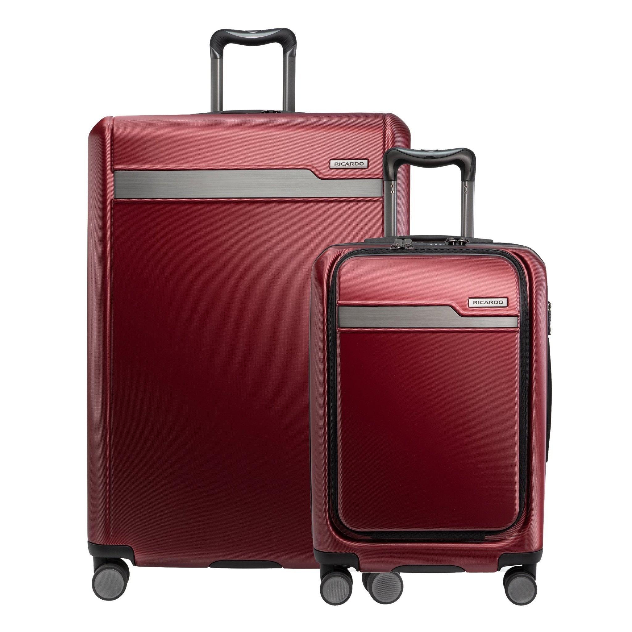 Ricardo Beverly Hills Brentwood Brentwood Hardside 2-Piece Set (21" FastAccess Carry-On & 29" Large Check-In) Crimson