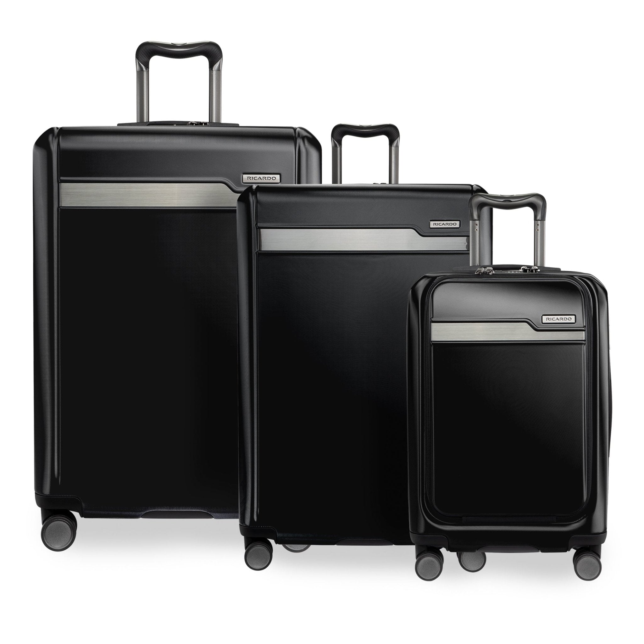 Ricardo Beverly Hills Brentwood Brentwood Hardside 3-Piece Set with FastAccess Carry-On Onyx