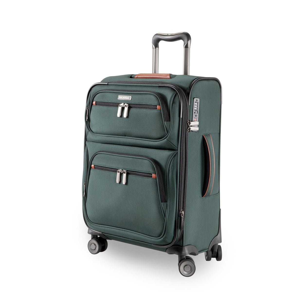 Ricardo Beverly Hills Montecito 3.0 Montecito 3.0 Softside Carry-On Expandable Spinner Hunter Green