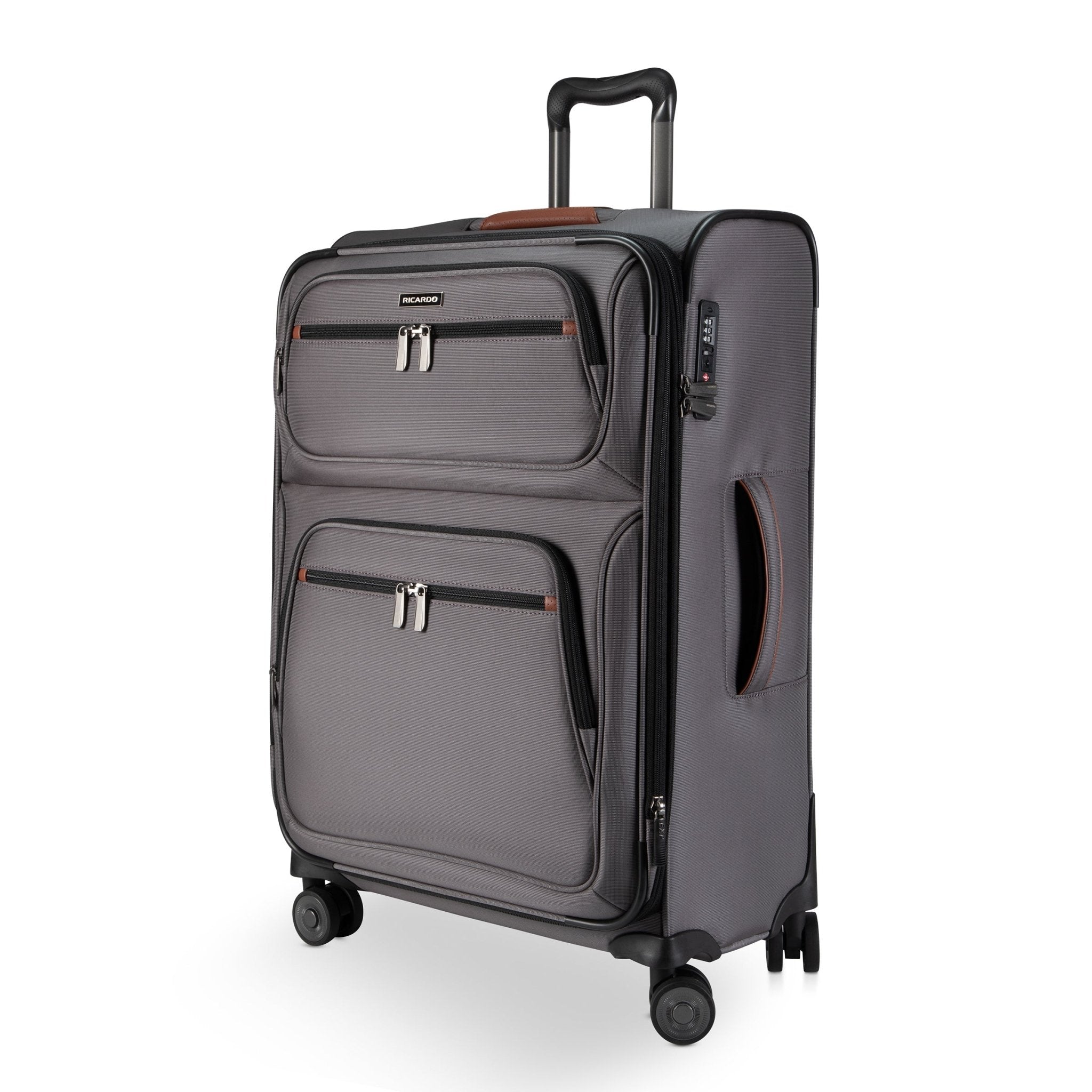 mi チャコールグレーXS Montecito 3.0 Softside Medium Check-In Expandable Spinner