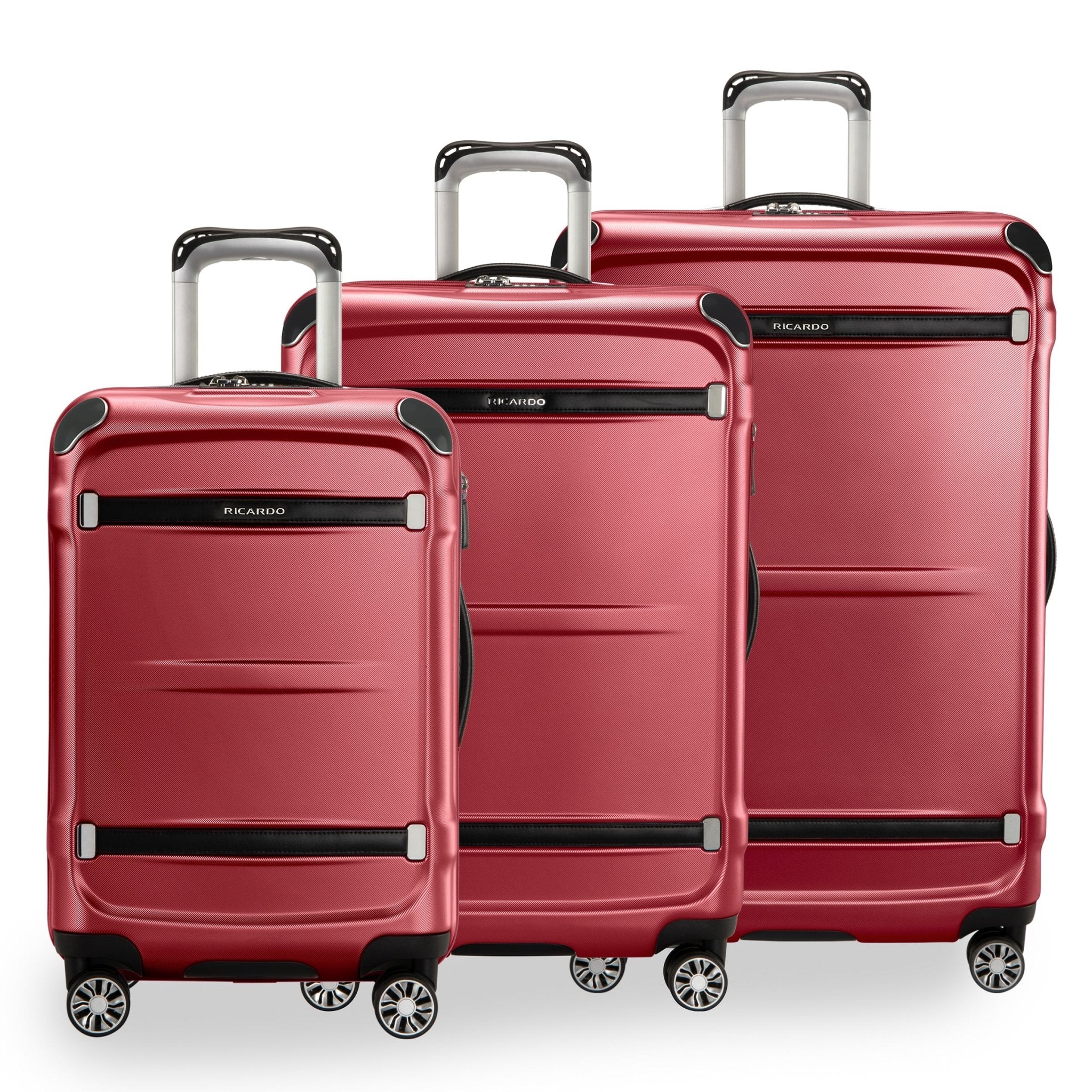 Rodeo Drive 2.0 Hardside 3-Piece Set | Ricardo Luggage Crimson Red Rodeo Drive 2.0 Hardside 3-Piece Set | Ricardo Luggage Crimson Red