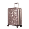 metallic topaz hardside suitcase with a textured surface 