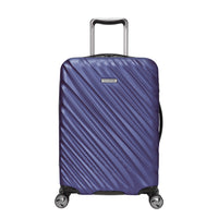Maritime blue Ricardo Mojave carry-on with black wheels, zipper, and handles