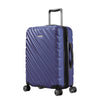 Maritime blue Ricardo Mojave carry-on with black wheels, zipper, and handles
