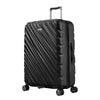 black onyx Ricardo Mojave hardside suitcase with textured diagonal grooves