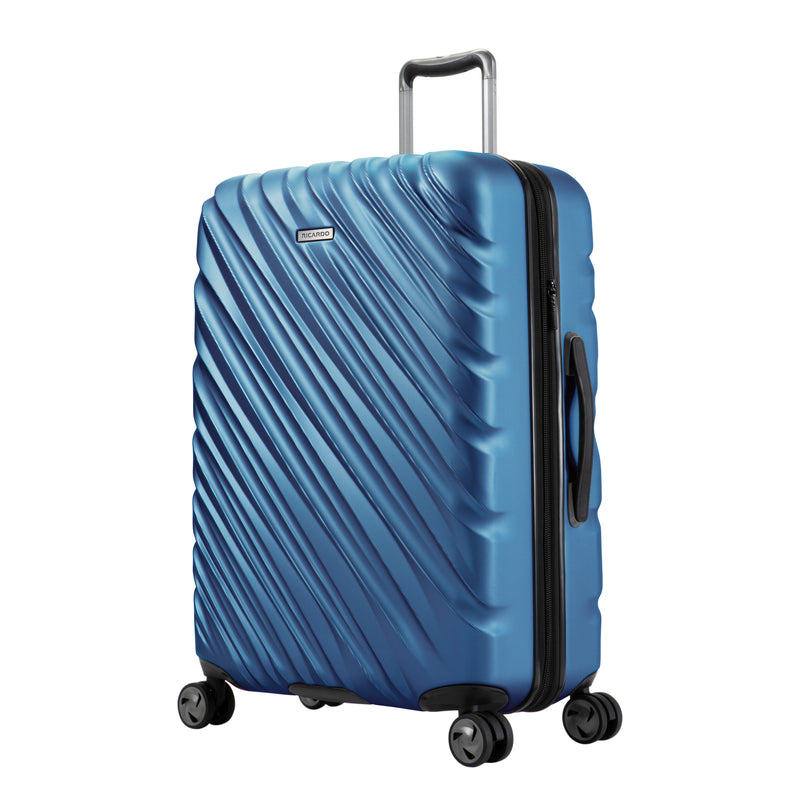 Mojave check in suitcase with diagonal groove texture and black accents