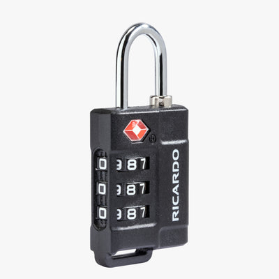 TSA-Accepted Combination Lock in Black~~Color:Black~~Description:Front