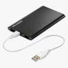 Power Bank Quick-Charge Battery in Black Angled View~~Color:Black~~Description:Angled View