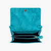 Havana Brittany Crossbody Wallet in Blue open view~~Color:Blue~~Description:Opened