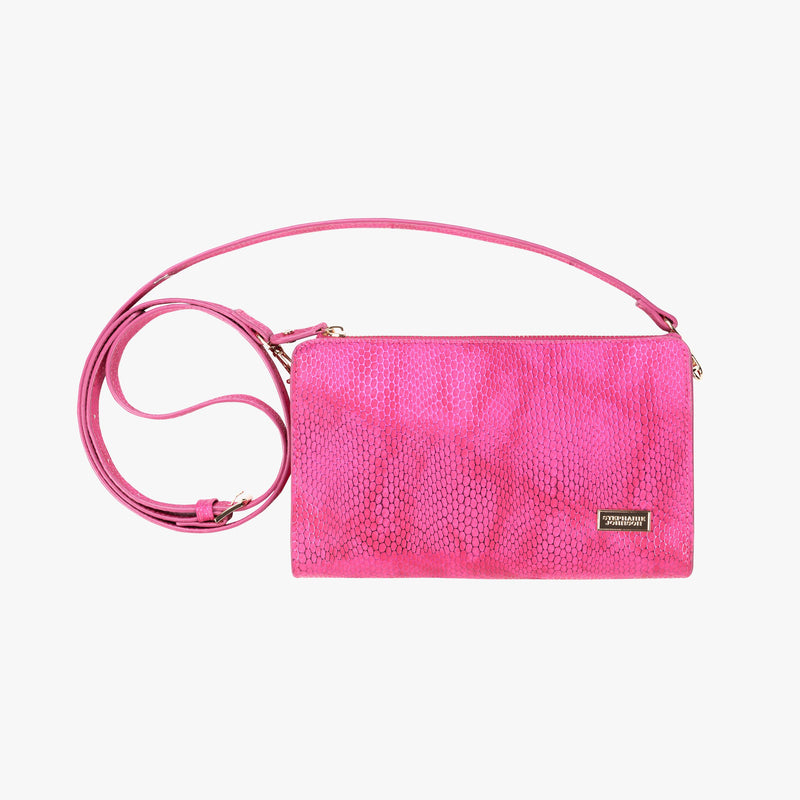 Havana Leigh Crossbody wallet in Pink main view~~Color:Pink~~Description:Front