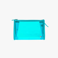 Miami Medium Zip Cosmetic Case in Blue main view~~Color:Blue~~Description:Front
