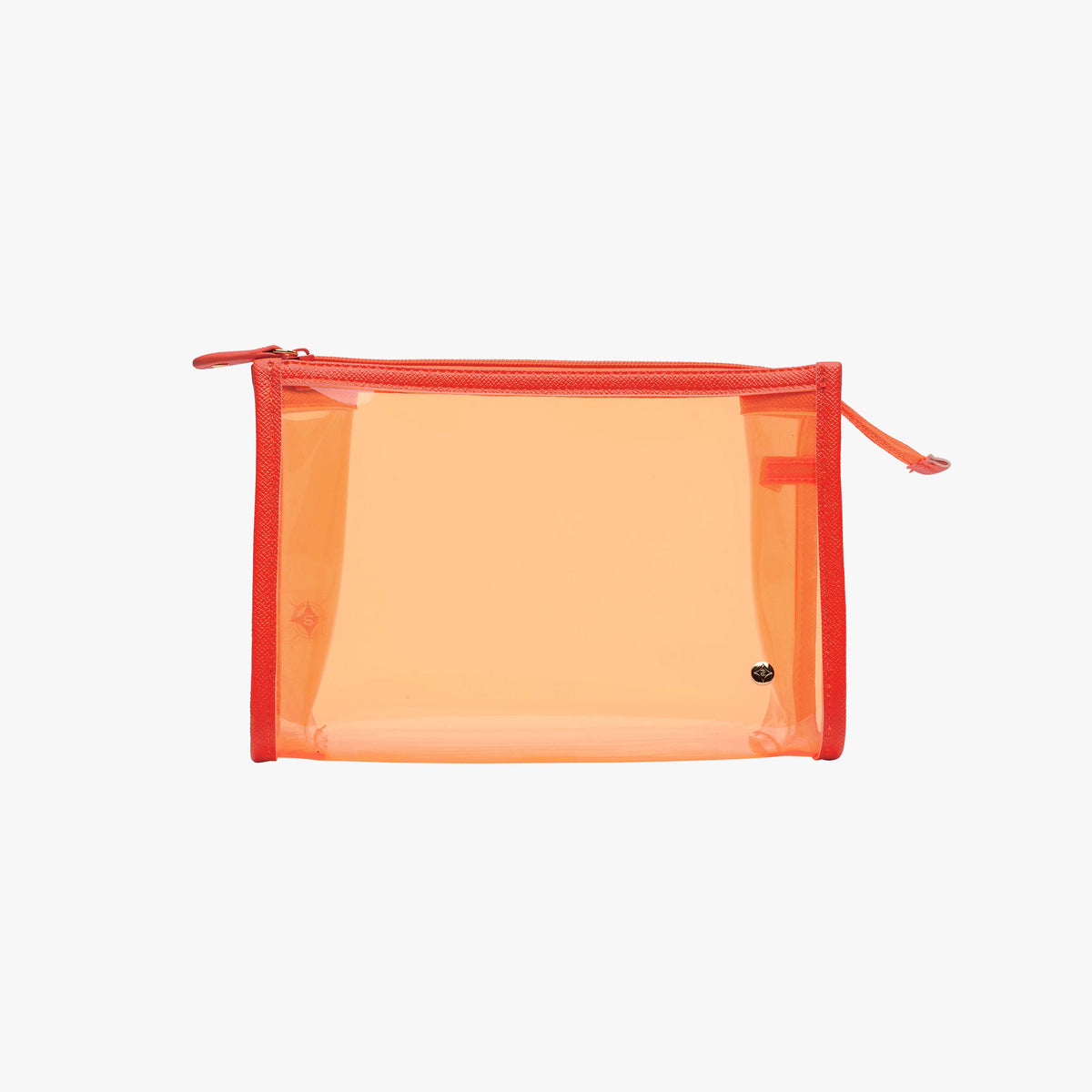 Miami Medium Zip Cosmetic Case in Orange main view~~Color:Orange~~Description:Front